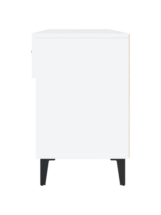 Botník bílý s vysokým leskem 102x35x55 cm kompozitní dřevo