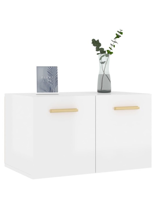 Nástěnná skříňka bílá s vysokým leskem 60x36,5x35 cm kompozit