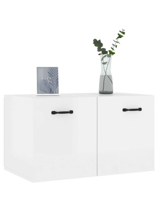 Nástěnná skříňka bílá s vysokým leskem 80x35x36,5 cm kompozit