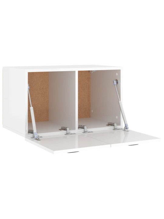 Nástěnná skříňka bílá s vysokým leskem 80x35x36,5 cm kompozit