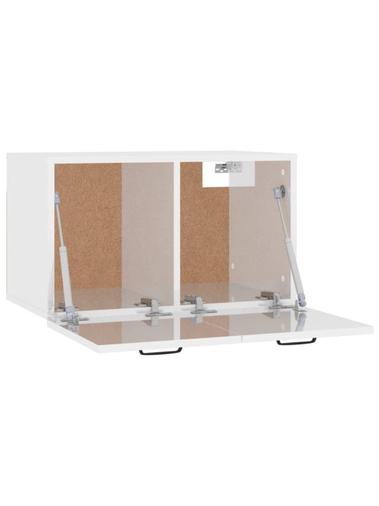 Nástěnná skříňka bílá s vysokým leskem 80x36,5x35 cm kompozit