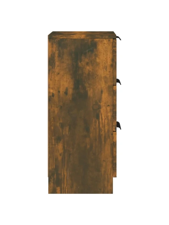 Příborníky 2 ks kouřový dub 30 x 30 x 70 cm kompozitní dřevo