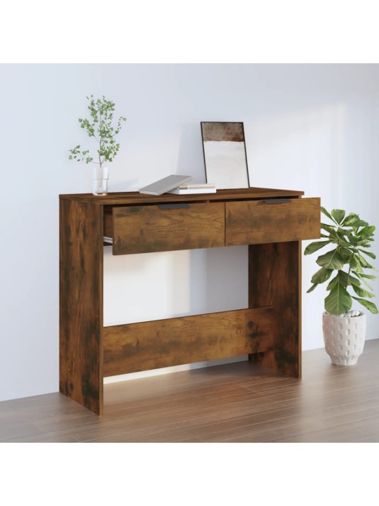 Konzolový stolek kouřový dub 90 x 36 x 75 cm kompozitní dřevo