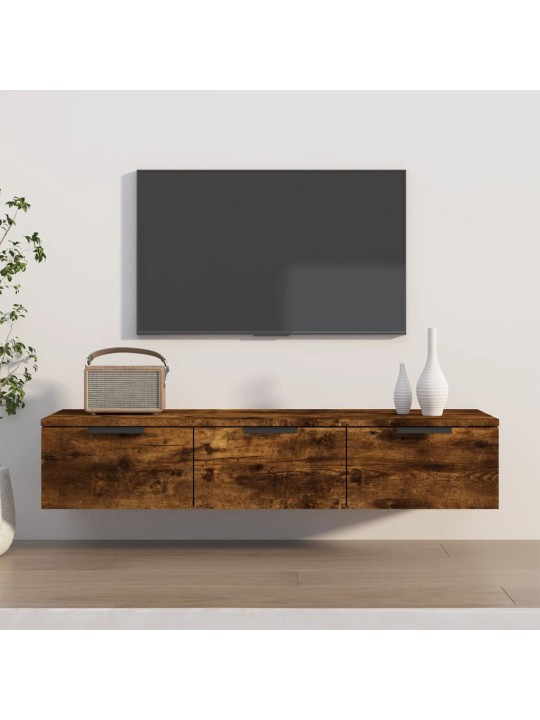 Nástěnná skříňka kouřový dub 102 x 30 x 20 cm kompozitní dřevo