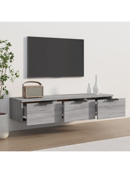 Nástěnná skříňka šedá sonoma 102 x 30 x 20 cm kompozitní dřevo