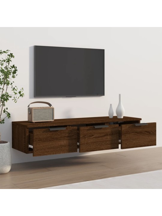 Nástěnná skříňka hnědý dub 102 x 30 x 20 cm kompozitní dřevo