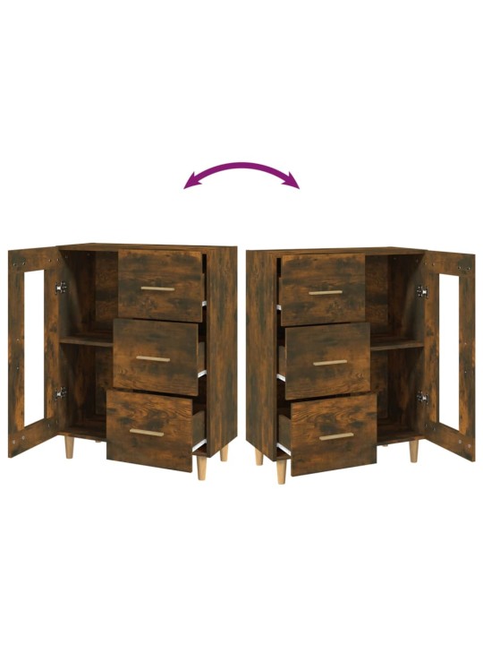 Příborník kouřový dub 69,5 x 34 x 90 cm kompozitní dřevo