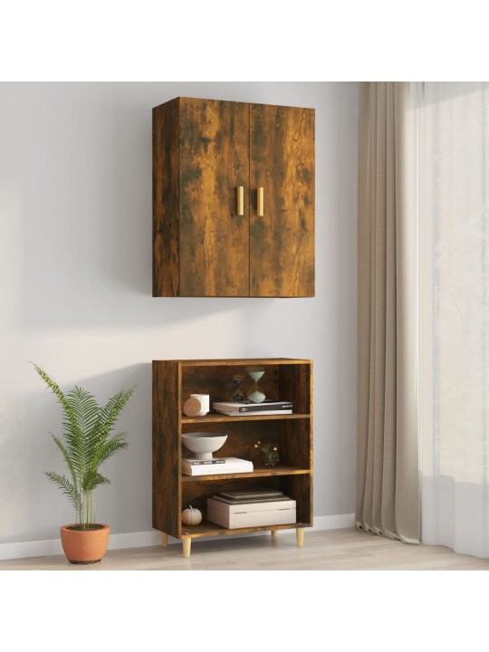 Závěsná nástěnná skříňka kouřový dub 69,5 x 34 x 90 cm