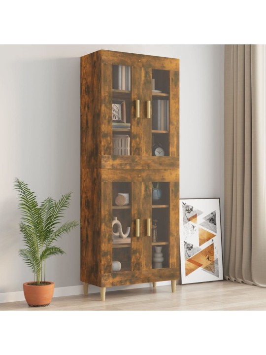 Závěsná nástěnná skříňka kouřový dub 69,5 x 34 x 90 cm