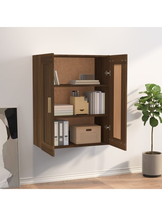 Nástěnná skříňka hnědý dub 69,5 x 32,5 x 90 cm kompozitní dřevo