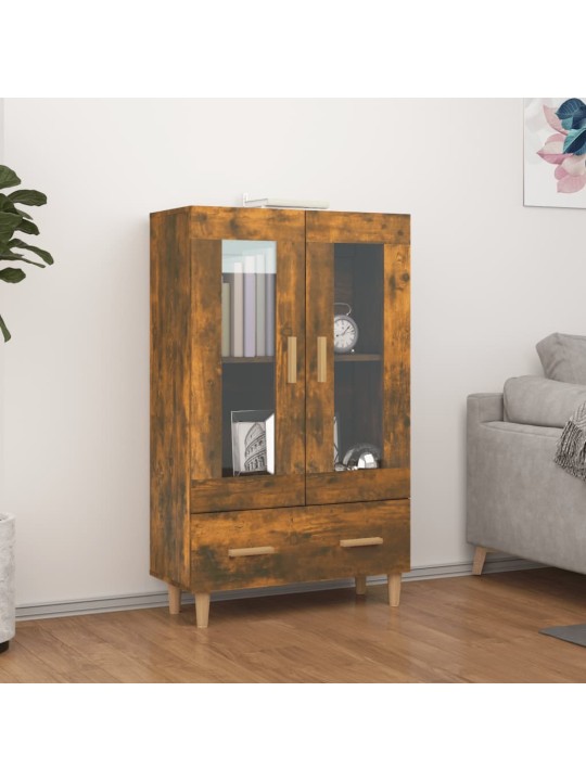 Komoda kouřový dub 70 x 31 x 115 cm kompozitní dřevo