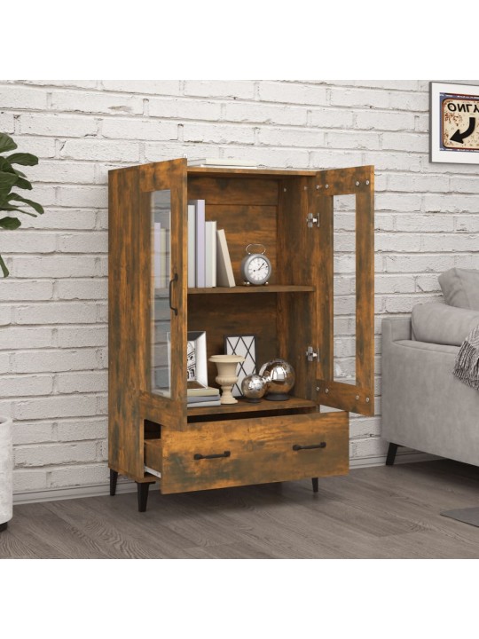 Komoda kouřový dub 70 x 31 x 115 cm kompozitní dřevo