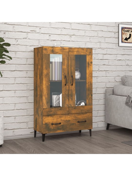 Komoda kouřový dub 70 x 31 x 115 cm kompozitní dřevo