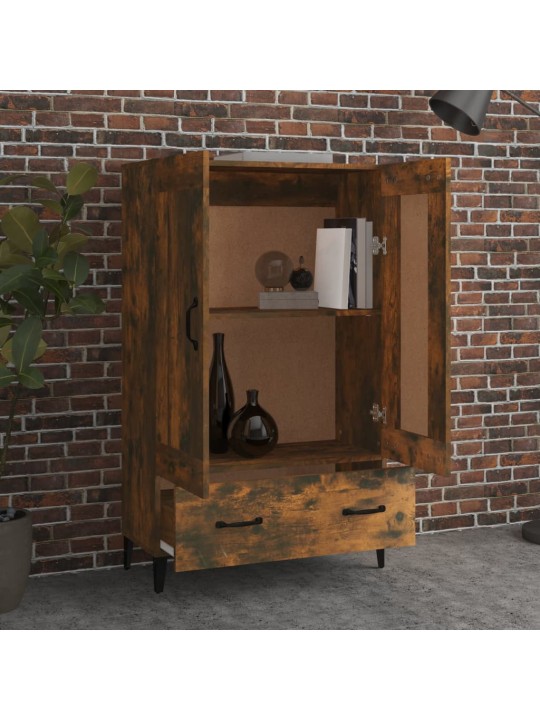 Komoda kouřový dub 70 x 31 x 115 cm kompozitní dřevo