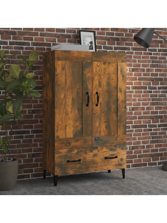 Komoda kouřový dub 70 x 31 x 115 cm kompozitní dřevo