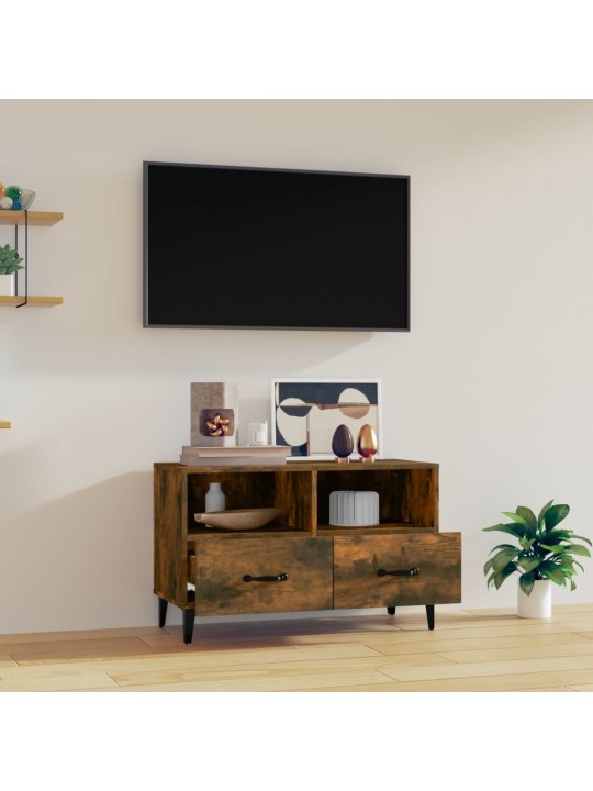 TV skříňka kouřový dub 80 x 36 x 50 cm kompozitní dřevo