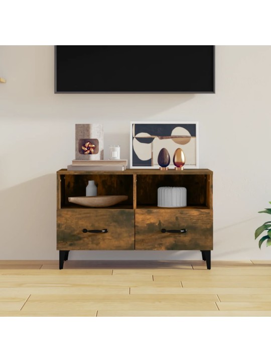 TV skříňka kouřový dub 80 x 36 x 50 cm kompozitní dřevo