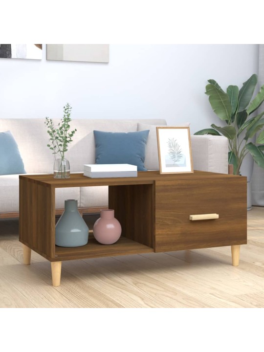 Konferenční stolek hnědý dub 89,5 x 50 x 40 cm kompozitní dřevo