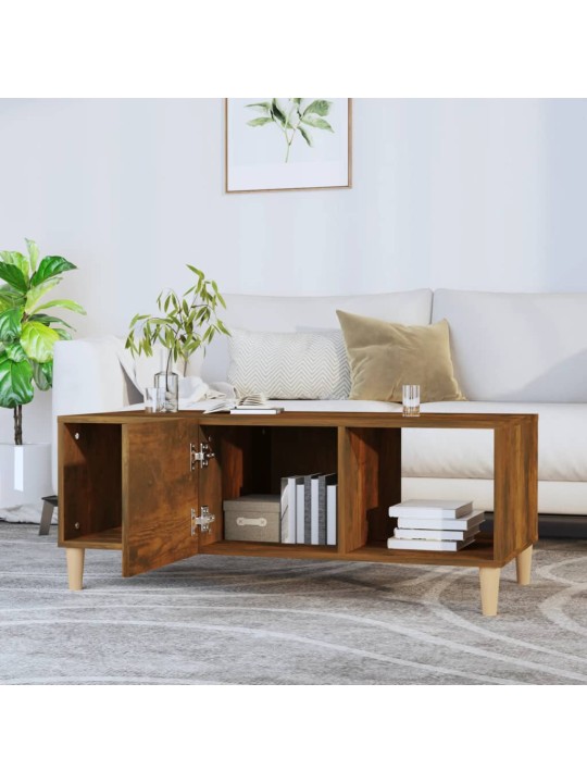 Konferenční stolek kouřový dub 102x50x40 cm kompozitní dřevo