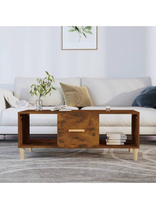 Konferenční stolek kouřový dub 102x50x40 cm kompozitní dřevo