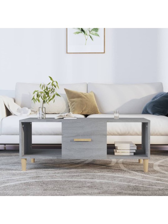Konferenční stolek šedý sonoma 102x50x40 cm kompozitní dřevo
