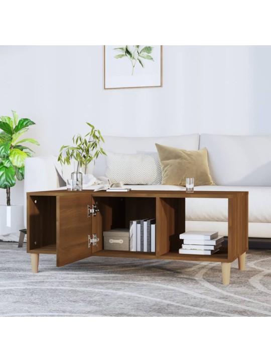 Konferenční stolek hnědý dub 102 x 50 x 40 cm kompozitní dřevo