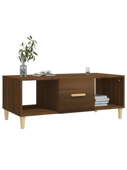 Konferenční stolek hnědý dub 102 x 50 x 40 cm kompozitní dřevo