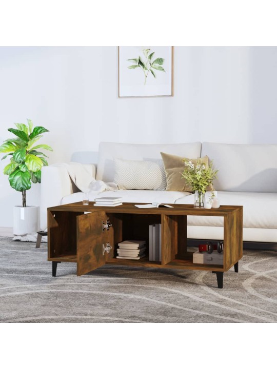 Konferenční stolek kouřový dub 102x50x40 cm kompozitní dřevo