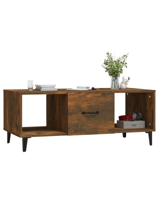 Konferenční stolek kouřový dub 102x50x40 cm kompozitní dřevo