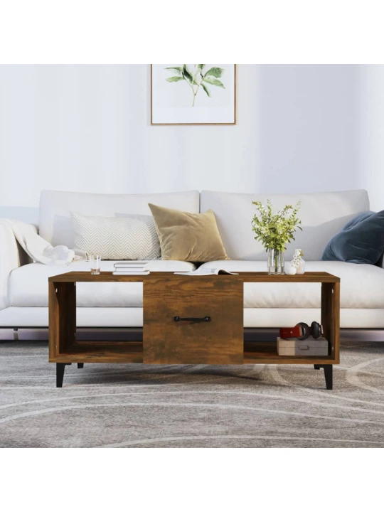 Konferenční stolek kouřový dub 102x50x40 cm kompozitní dřevo