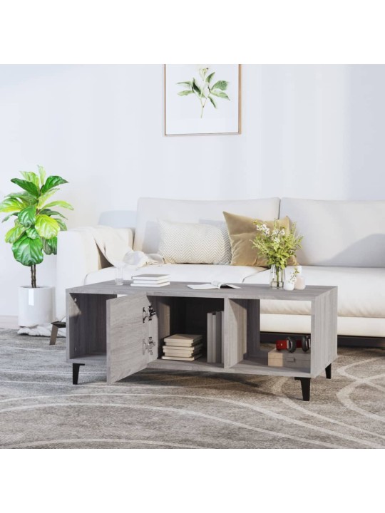 Konferenční stolek šedý sonoma 102x50x40 cm kompozitní dřevo