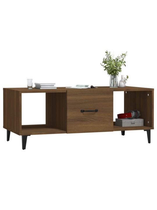 Konferenční stolek hnědý dub 102 x 50 x 40 cm kompozitní dřevo