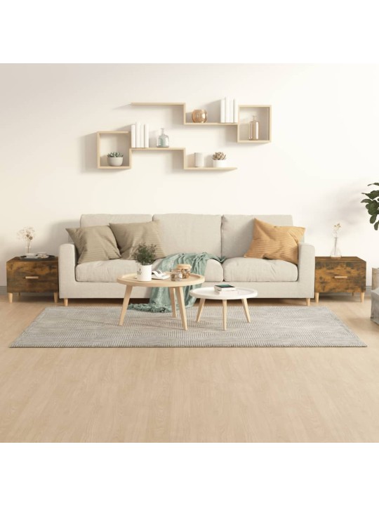 Konferenční stolky 2 ks kouřový dub 50x50x40cm kompozitní dřevo