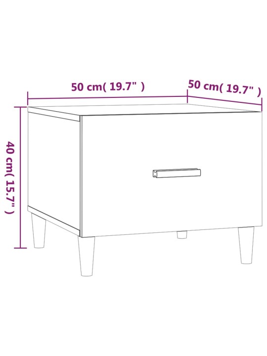 Konferenční stolky 2 ks hnědý dub 50x50x40 cm kompozitní dřevo