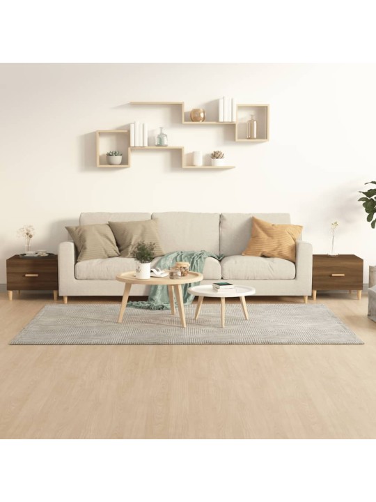 Konferenční stolky 2 ks hnědý dub 50x50x40 cm kompozitní dřevo