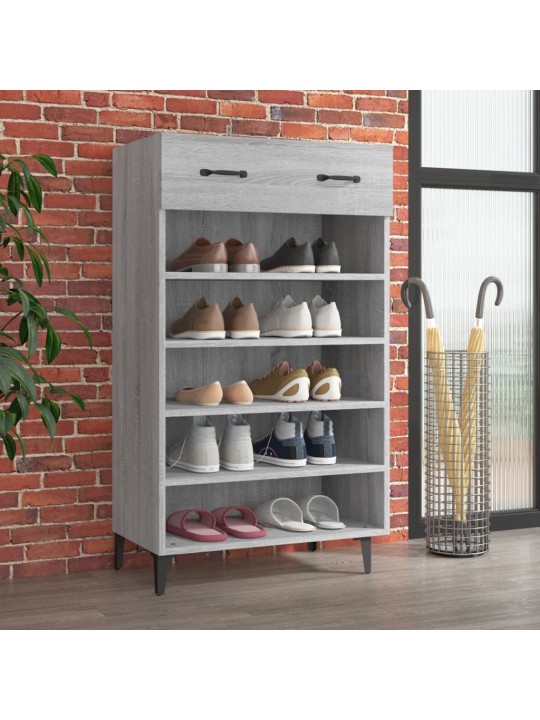Botník šedý sonoma 60 x 35 x 105 cm kompozitní dřevo