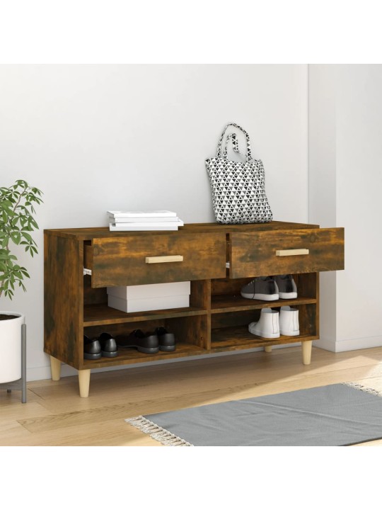 Botník kouřový dub 102 x 35 x 55 cm kompozitní dřevo