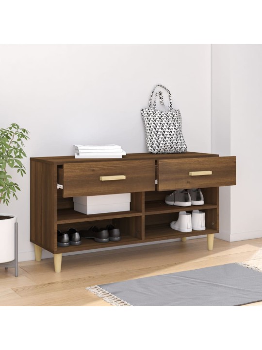 Botník hnědý dub 102 x 35 x 55 cm kompozitní dřevo