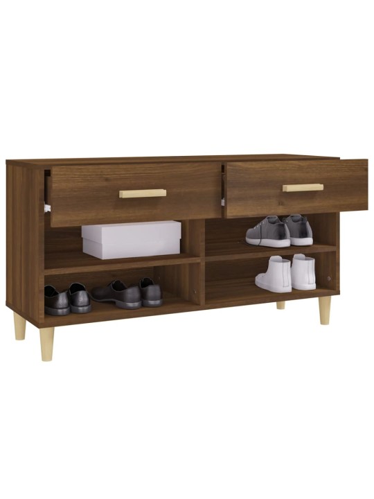 Botník hnědý dub 102 x 35 x 55 cm kompozitní dřevo