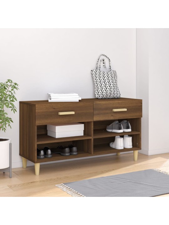 Botník hnědý dub 102 x 35 x 55 cm kompozitní dřevo