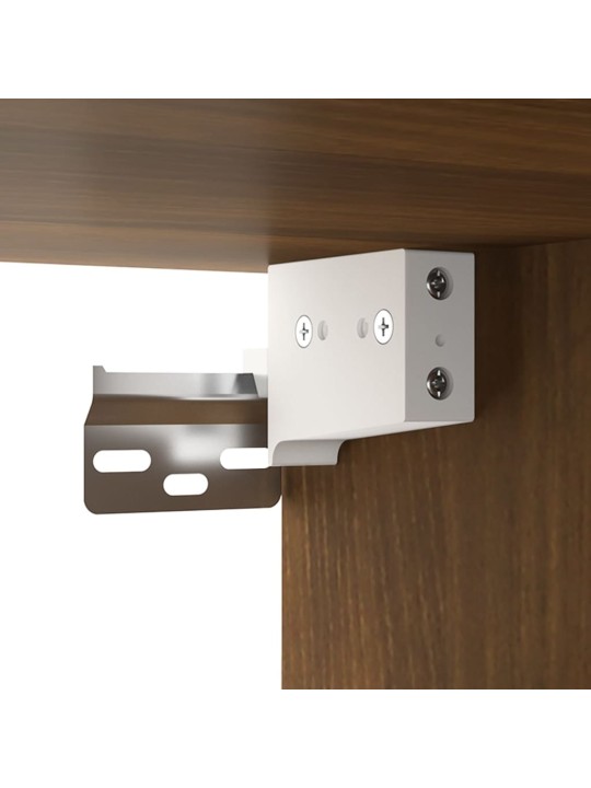 Zrcadlová skříňka s LED hnědý dub 91 x 15 x 76,5 cm