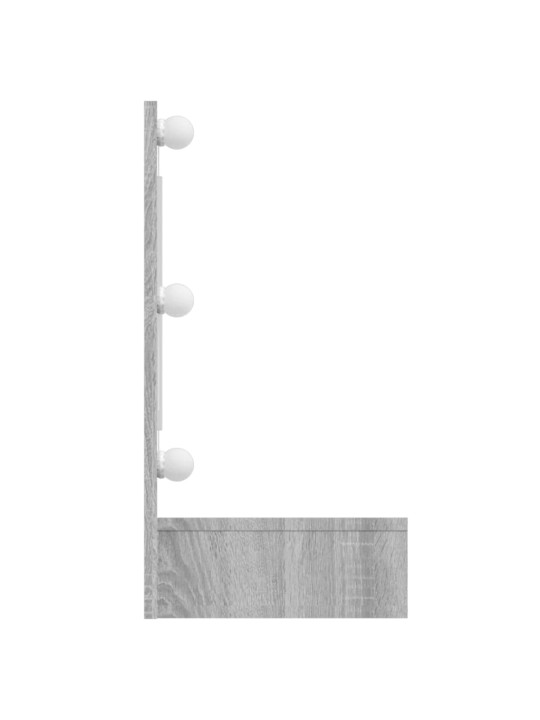 Zrcadlová skříňka s LED šedá sonoma 90 x 31,5 x 62 cm