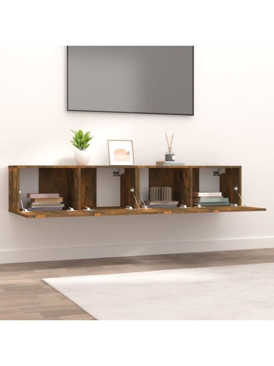 TV skříňky 2 ks kouřový dub 80 x 30 x 30 cm kompozitní dřevo