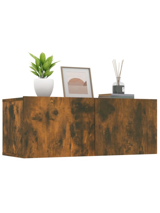 TV skříňky 2 ks kouřový dub 80 x 30 x 30 cm kompozitní dřevo