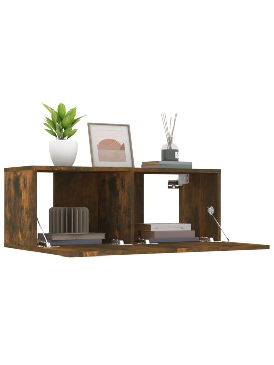TV skříňky 2 ks kouřový dub 80 x 30 x 30 cm kompozitní dřevo