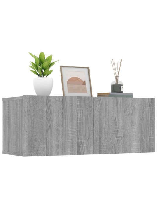 TV skříňky 2 ks šedé sonoma 80 x 30 x 30 cm kompozitní dřevo