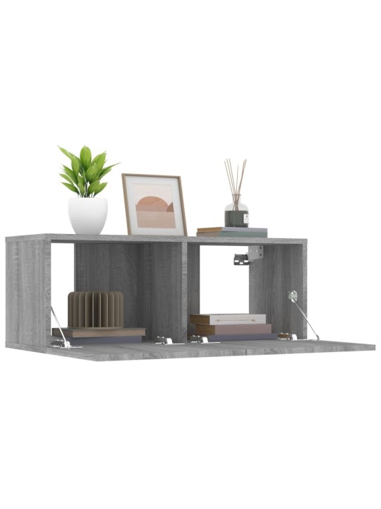 TV skříňky 2 ks šedé sonoma 80 x 30 x 30 cm kompozitní dřevo