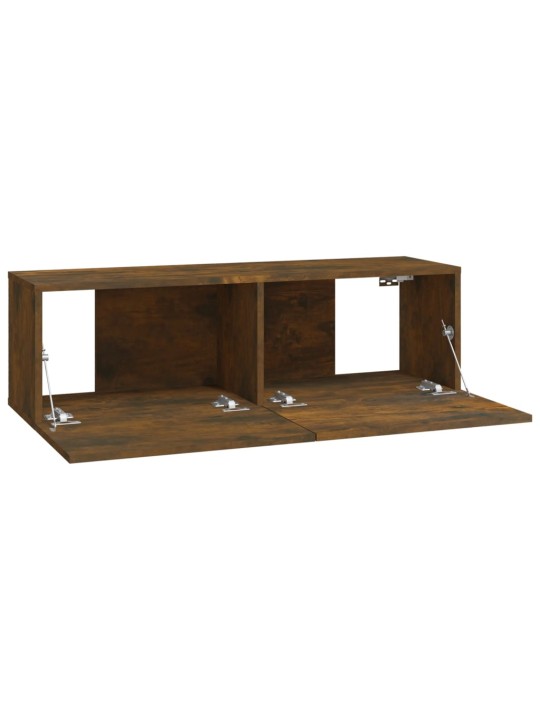Nástěnné TV skříňky 2 ks kouřový dub 100 x 30 x 30 cm kompozit