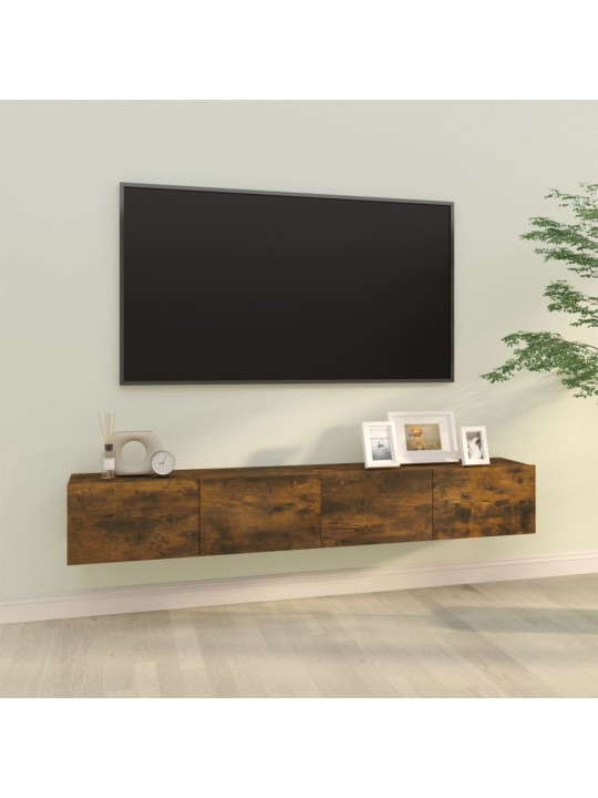 Nástěnné TV skříňky 2 ks kouřový dub 100 x 30 x 30 cm kompozit