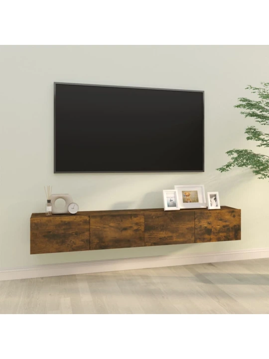 Nástěnné TV skříňky 2 ks kouřový dub 100 x 30 x 30 cm kompozit